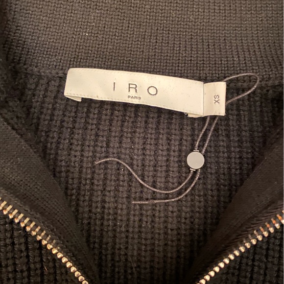 New IRO PARIS  Avona Zippered-Collar Sweater XS $395 - Picture 13 of 14
